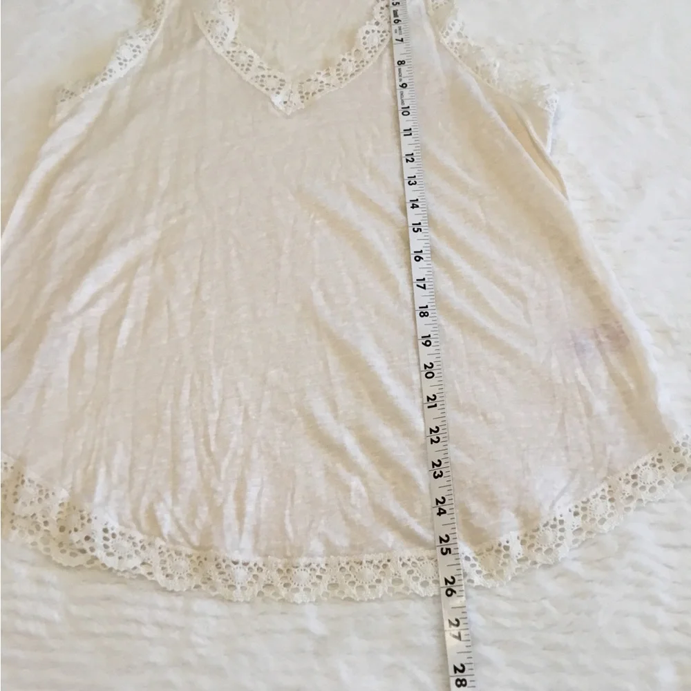 Calypso St. Barth Linen Sleeveless Cream Top Sz.S - Picture 5 of 9